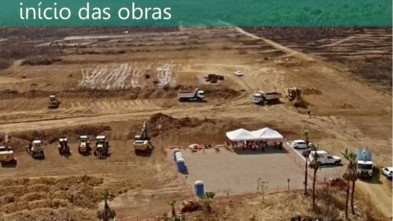 Terreno em preparação para a implantação do data center em Pecém no Ceará