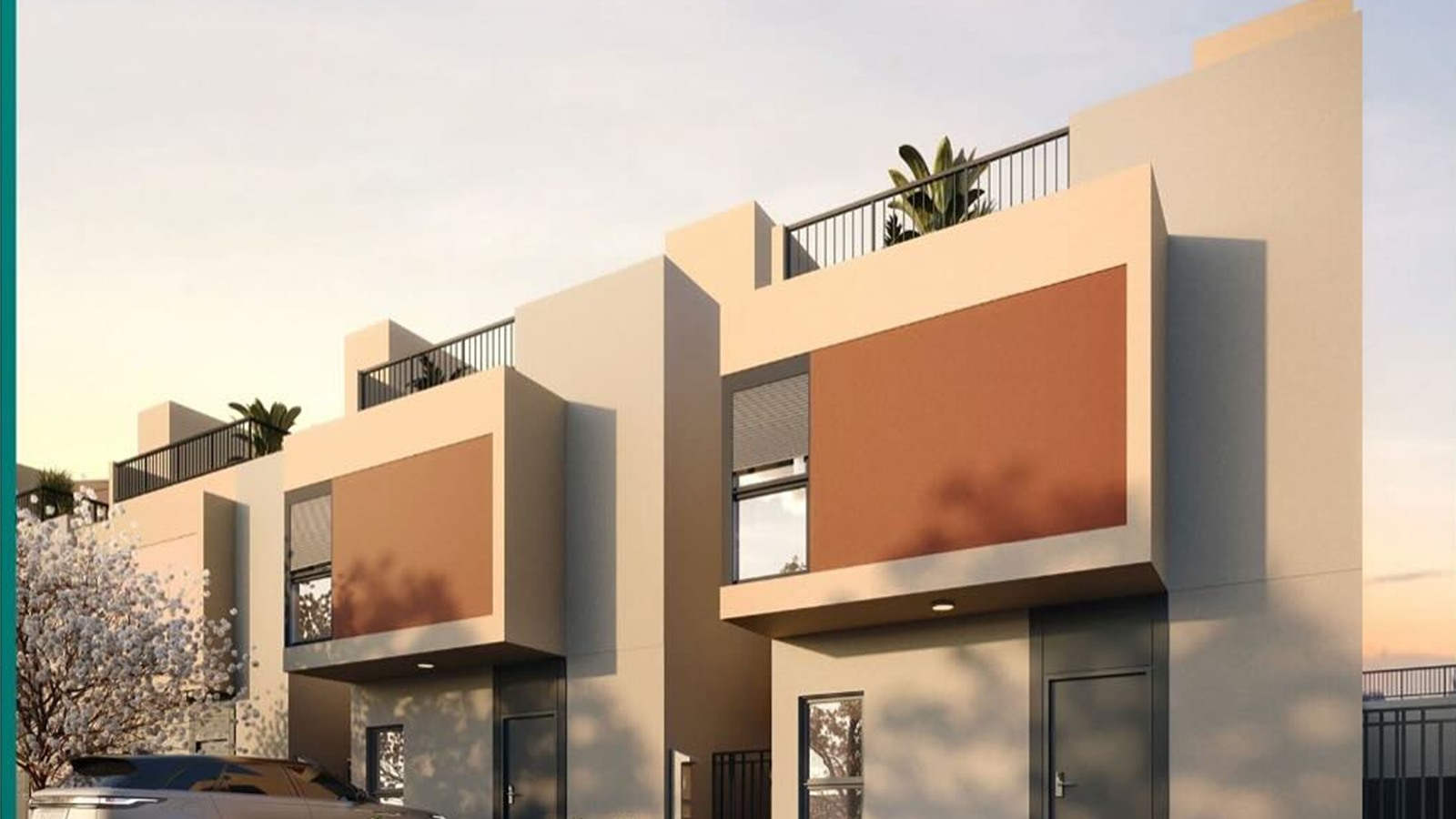 Perspectiva das casas do empreendimento residencial Las Villas